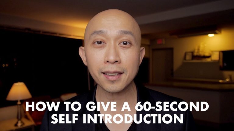 How to Give a 60 Second Self-Introduction Presentation?