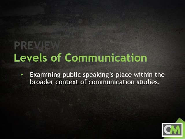 What are the Levels of Communication?