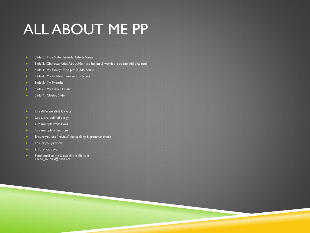 What to Include in an About Me Presentation