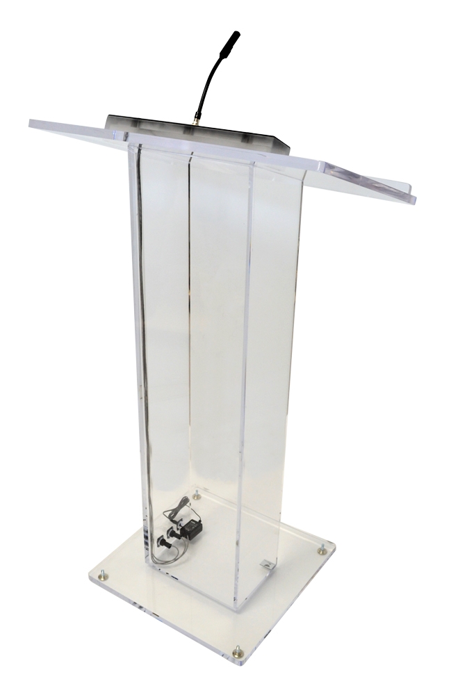 Acrylic Lectern With Microphone