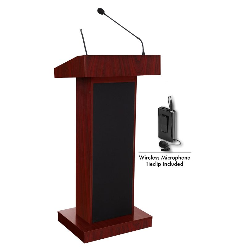 Lectern With Microphone