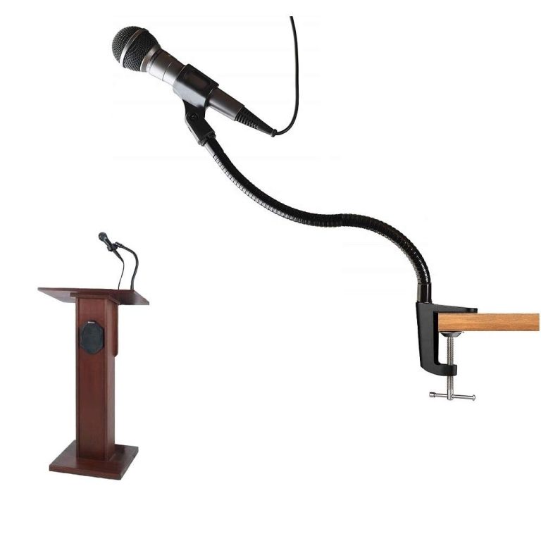 Lectern With Microphone Holder