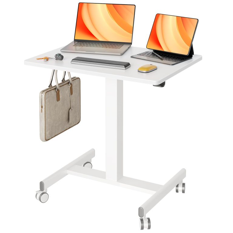 Pneumatic Mobile Laptop Desk for Home Office With Hook